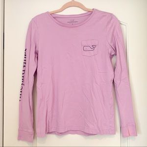 Vineyard Vines Lilac Whale Print Tee